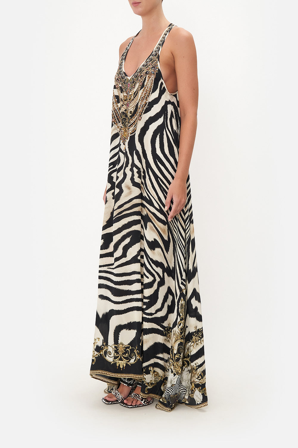 V NECK RACERBACK DRESS EARN YOUR STRIPES