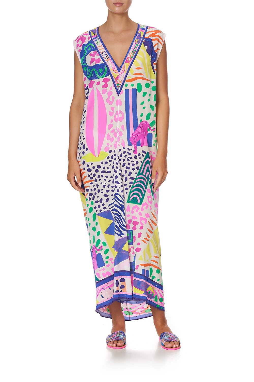 SLEEVELESS DRAPE BACK DRESS BONZA BABE