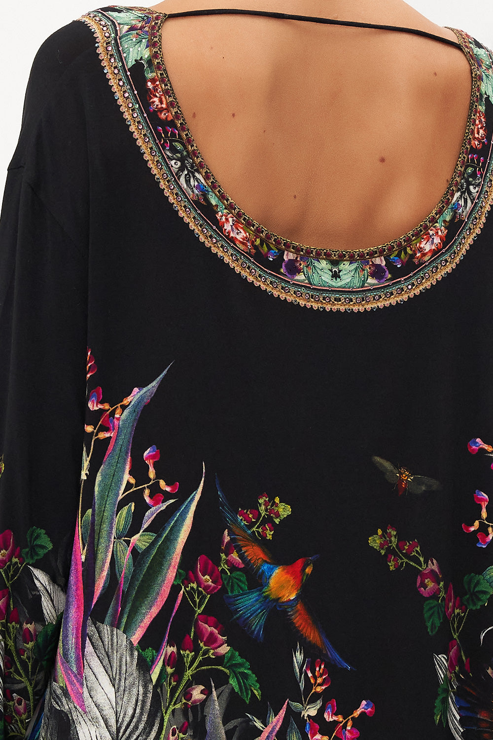 COWL BACK LONG SLEEVE TEE PARADISO PLACE