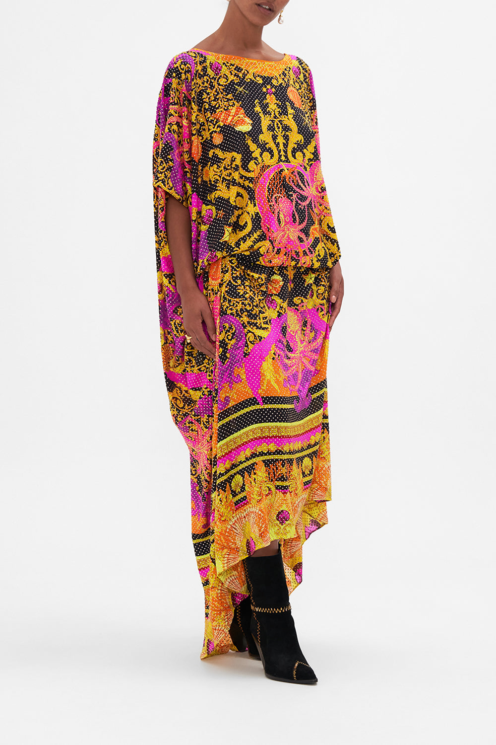 LUXE ROUND NECK KAFTAN OCTOPIA