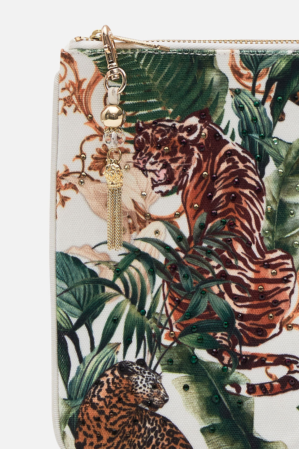 SMALL CANVAS CLUTCH TIGER TRAP