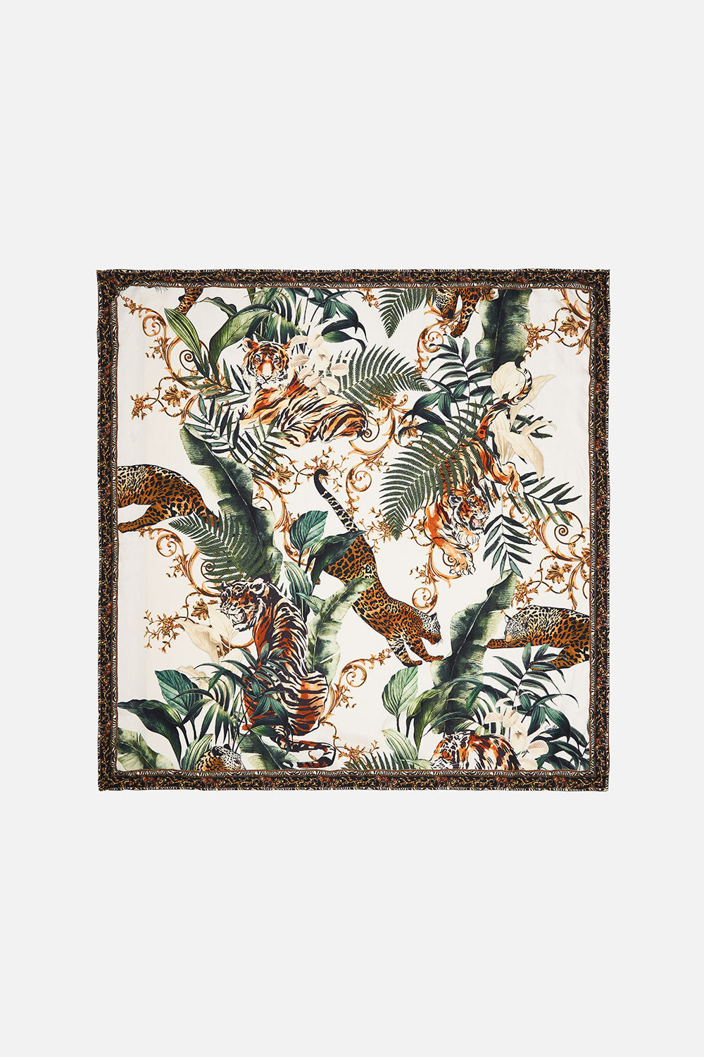 LARGE SQUARE SCARF TIGER TRAP