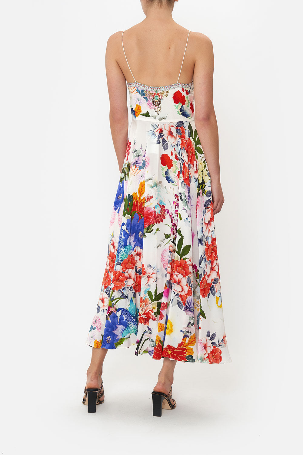 LONG DRESS WITH TIE FRONT MEMORIES OF A GARDEN