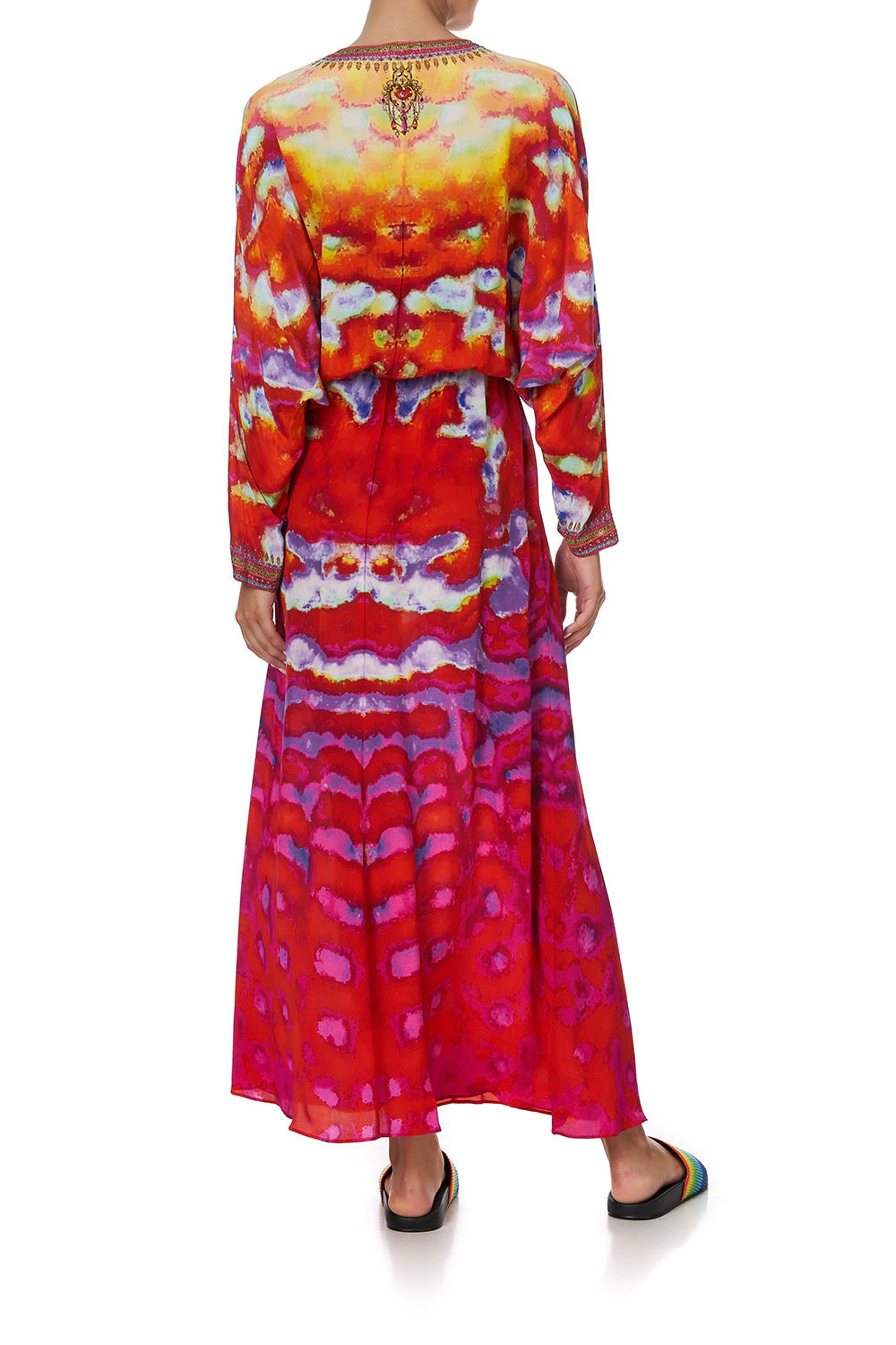 TWIST FRONT BATWING DRESS BANSHEE BECKONS