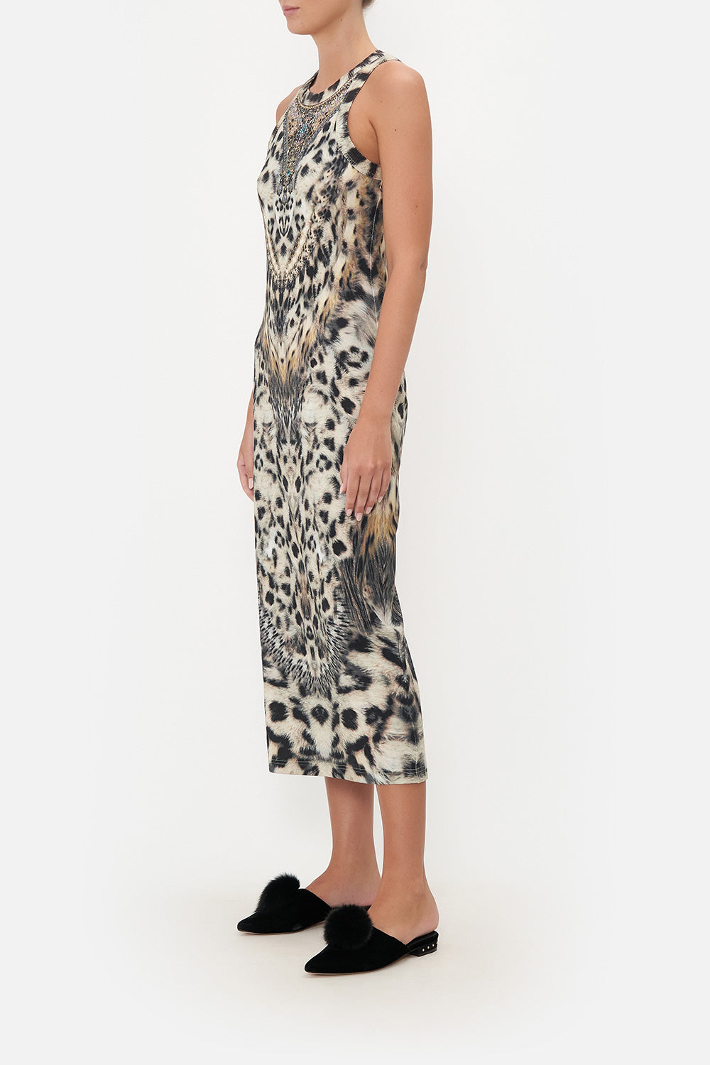 JERSEY TANK DRESS SNOW WHISPERS LOUNGE