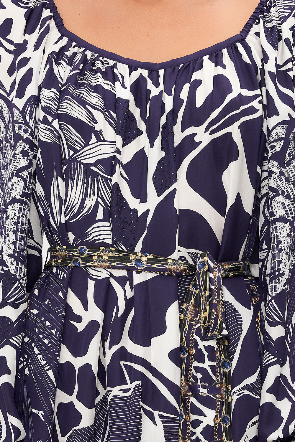 GATHERED FLARED DRESS WHERES YOUR HEAD AT