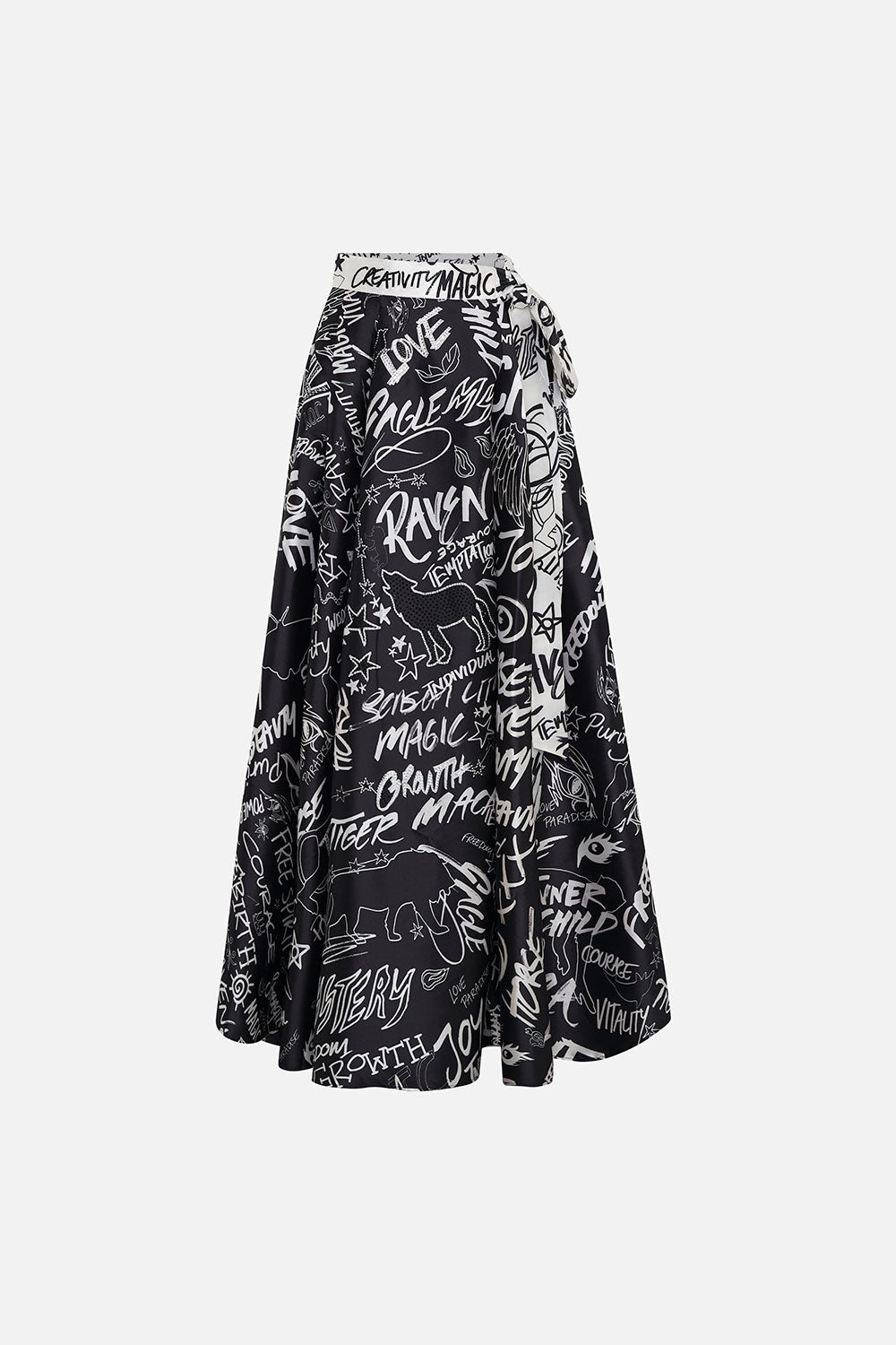 MAXI WRAP SKIRT SPIRIT SCRIBBLE