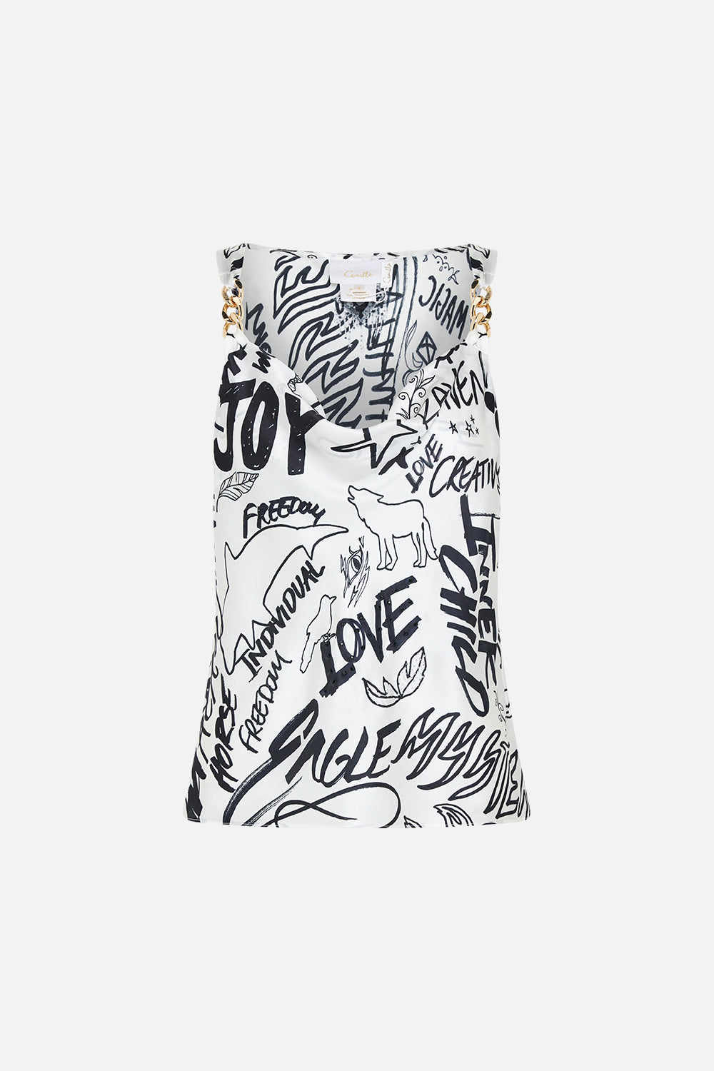 BIAS SLIP TANK WITH WIDE STRAPS CREATURE FEATURE