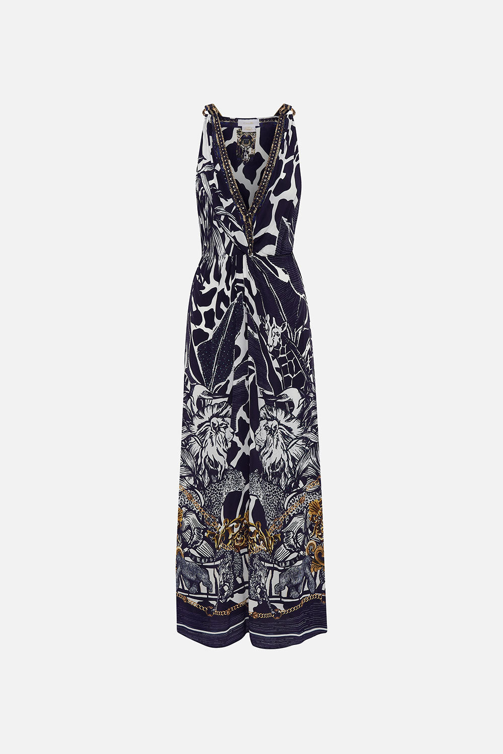 TWIST FRONT DRESS WITH HARDWARE WHERES YOUR HEAD AT