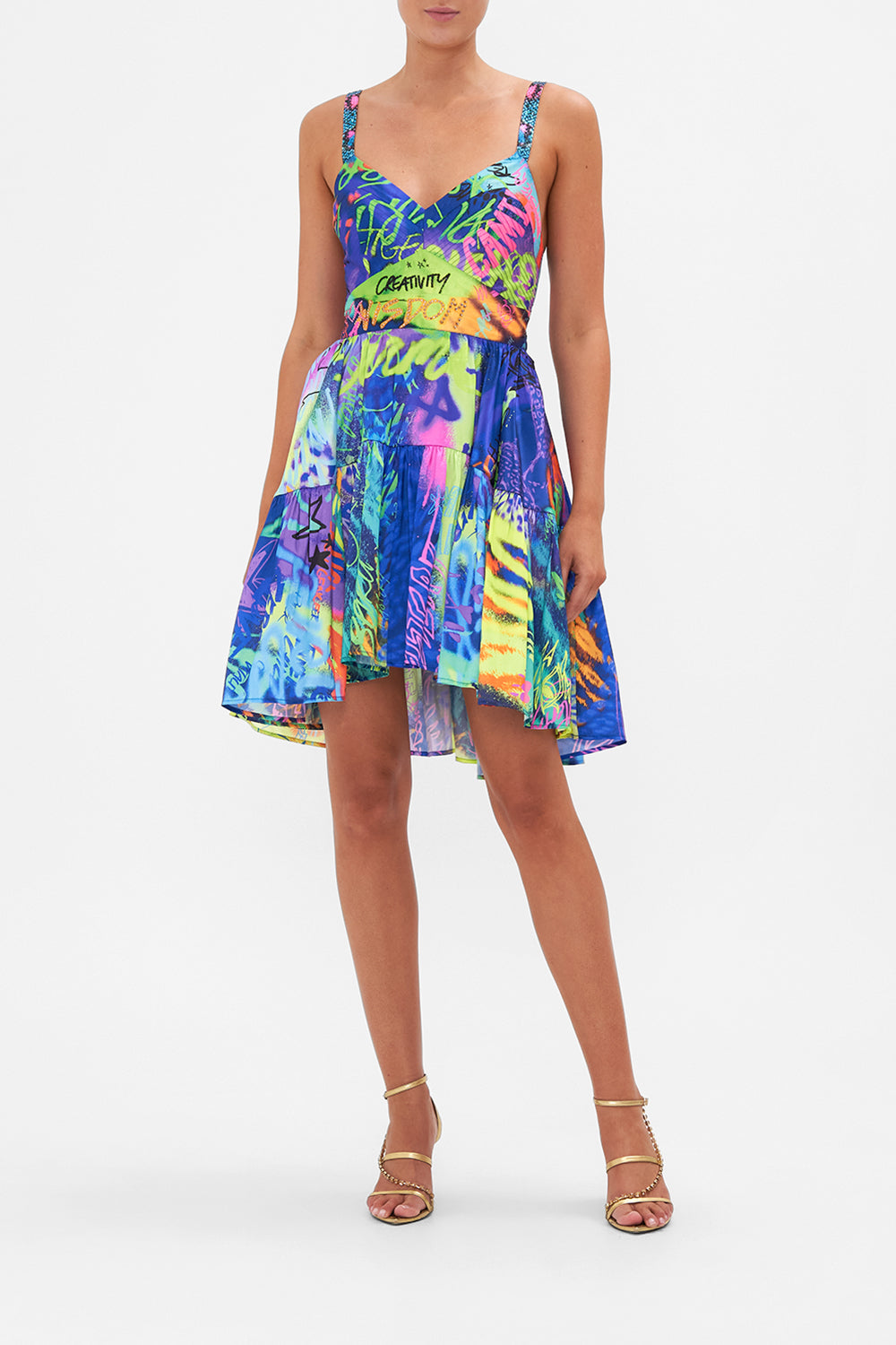 SHORT DRESS WITH FITTED BODICE MOTHER EARTHS ARMY