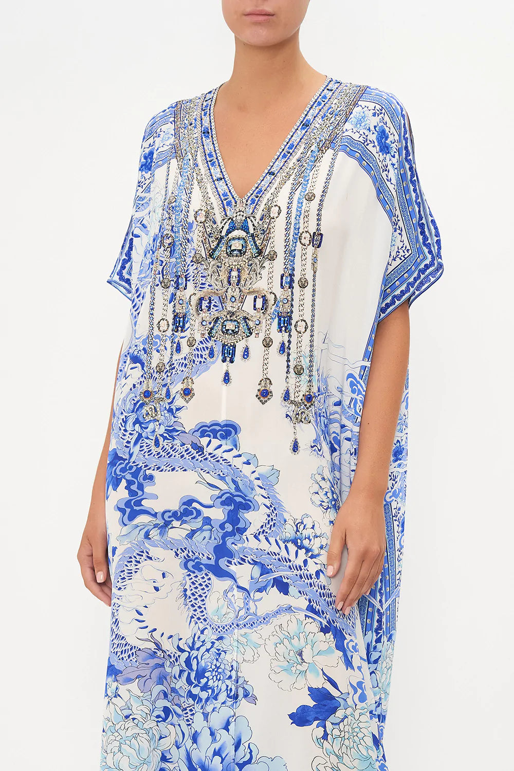SLIM FIT KAFTAN WITH SPLIT HEART OF A DRAGON