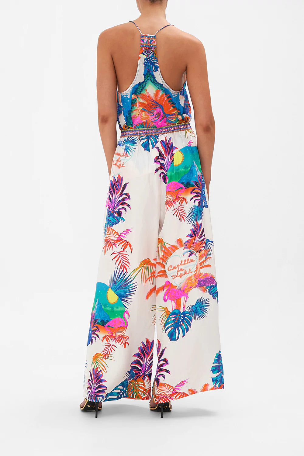 WIDE LEG TROUSER WITH FRONT POCKETS FLAMENCO FLAMINGO