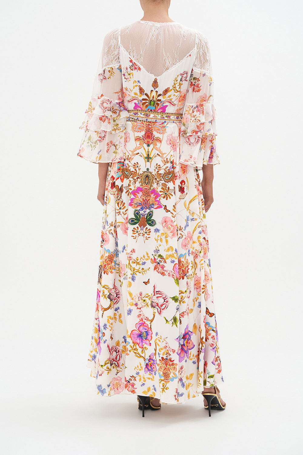 WRAP DRESS WITH RUFFLE SLEEVE SPIDER GIRL