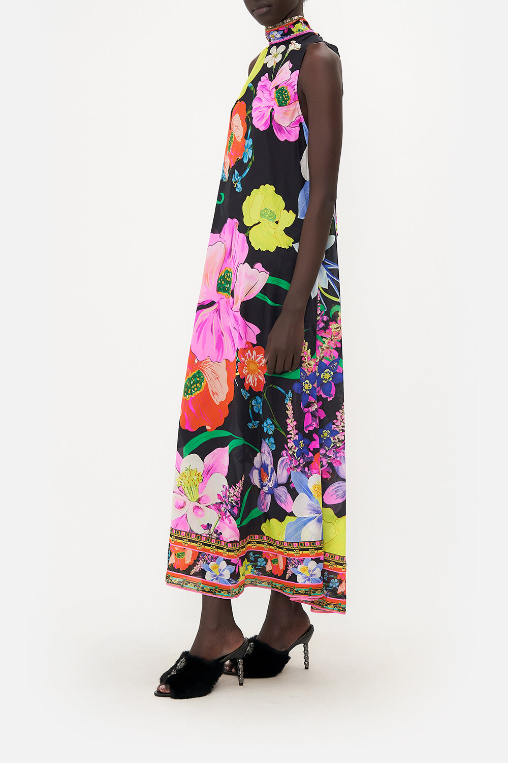 HIGH NECK DRESS WITH BACK NECK TIE AWAY WITH THE FAIRIES