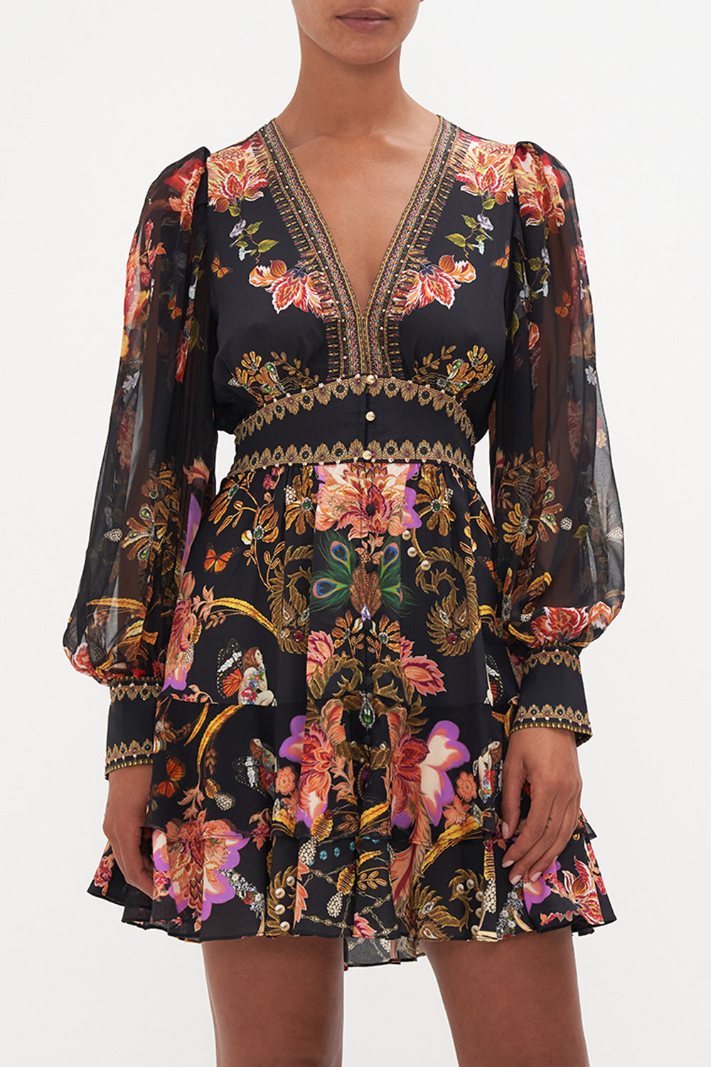 BUTTON FRONT FRILL DRESS TO CATCH A SPIDER