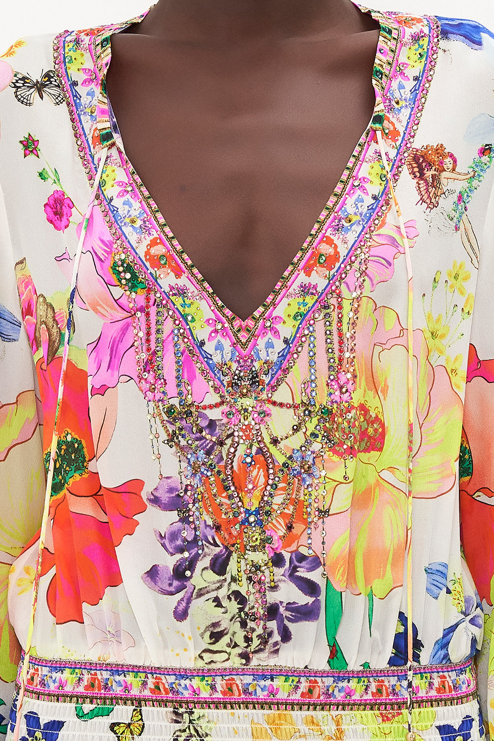 SHIRRED RELAXED SHORT DRESS FAIRY GANG