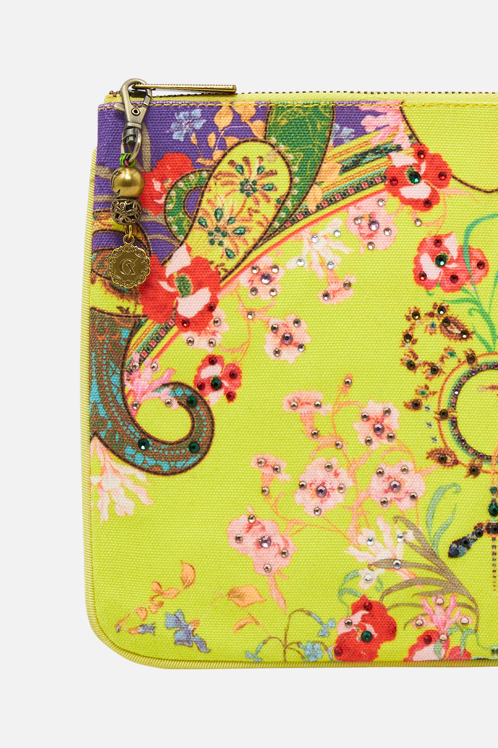 SMALL CANVAS CLUTCH PEACOCK PROUD