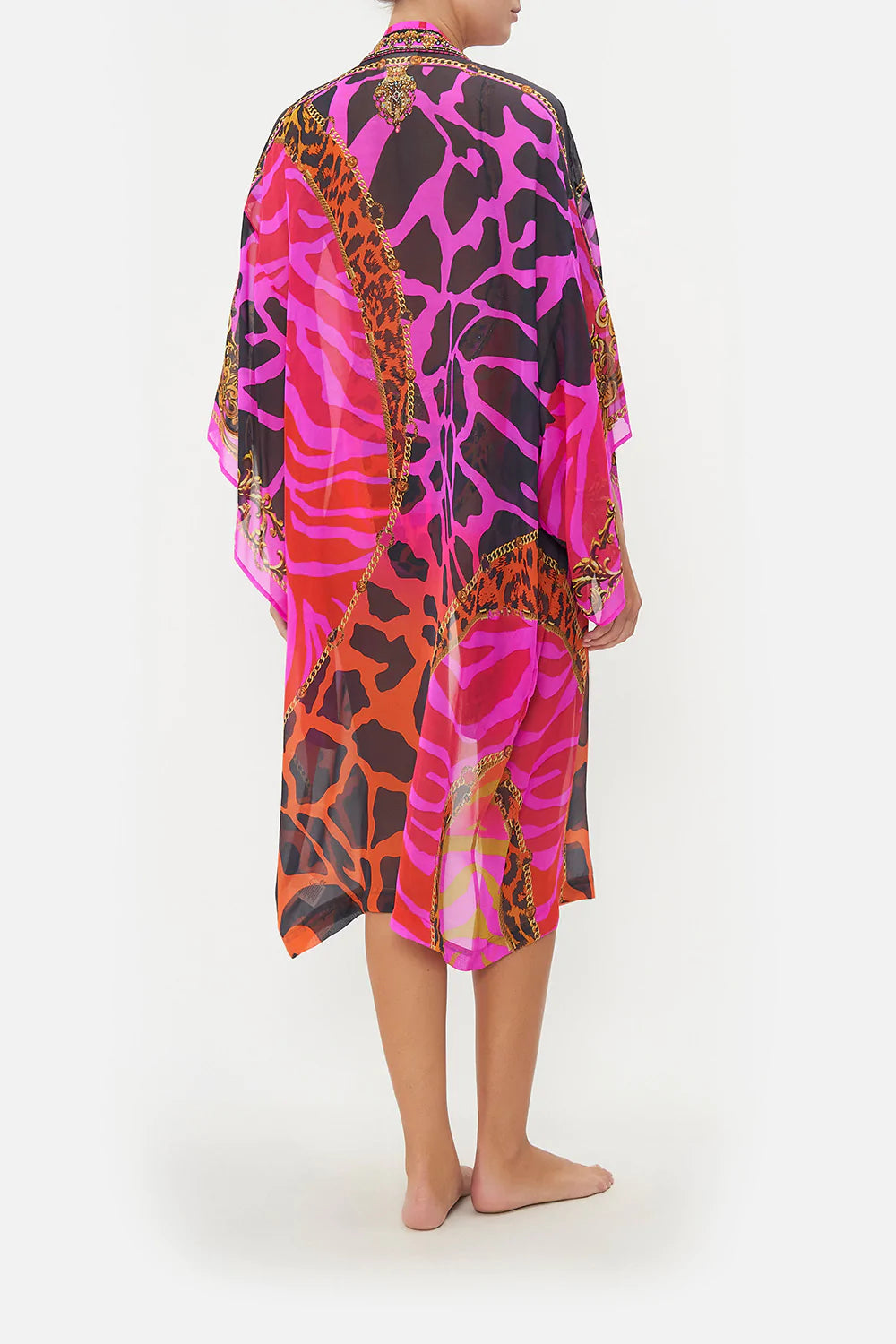 MID LENGTH KIMONO LAYER WITH COLLAR ALWAYS CHANGE YOUR SPOTS