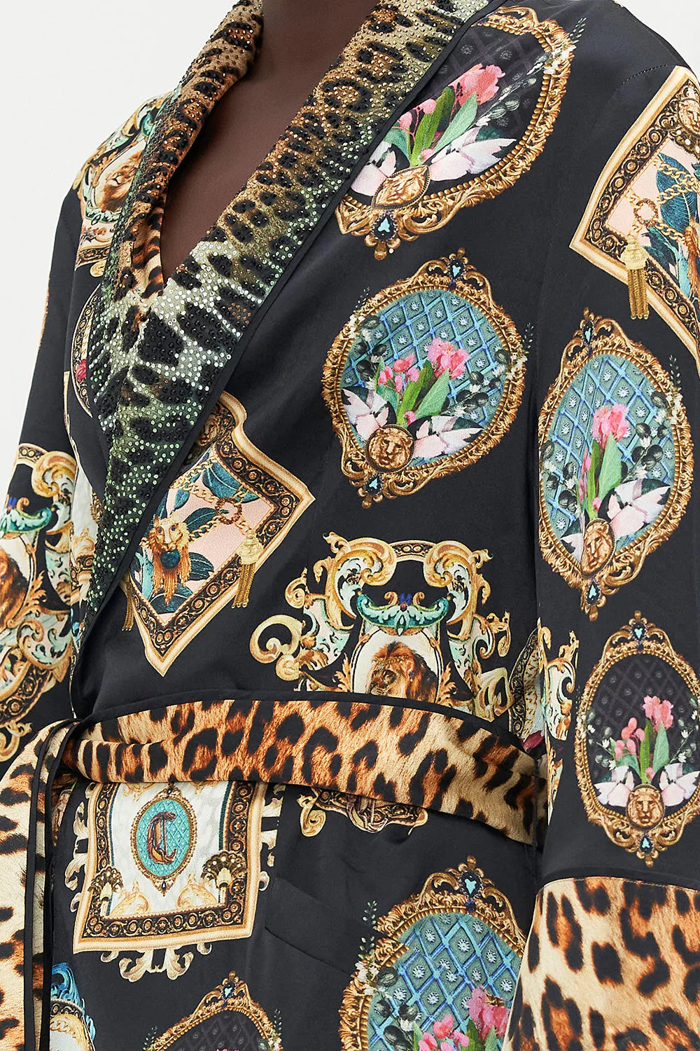 ROLL COLLAR PAJAMA JACKET FEARLESS FELIS