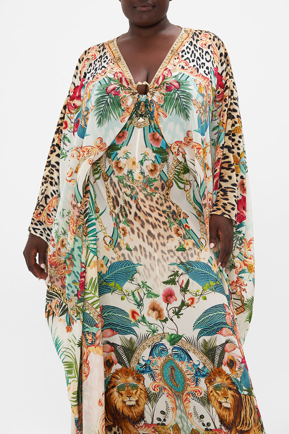 SPLIT SLEEVE KAFTAN WITH HARDWARE ROYALTY LOYALTY