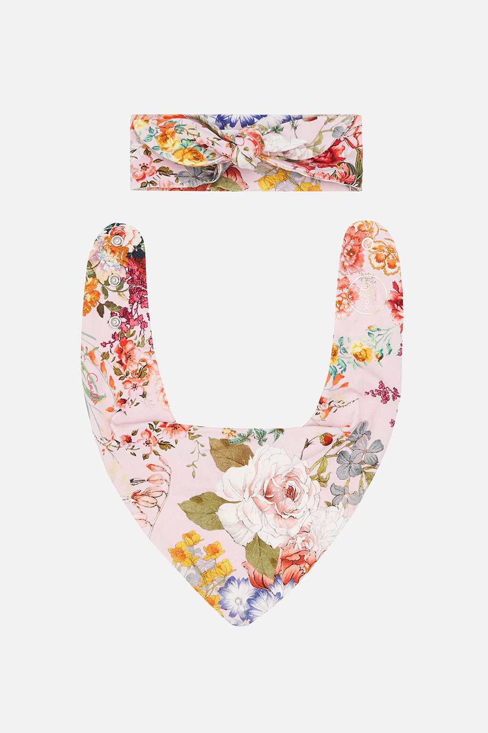 BABIES HEADBAND AND BIB SET FLOWER CHILD