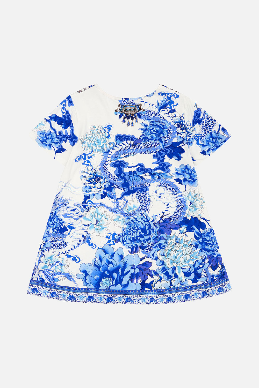 KIDS T-SHIRT DRESS WITH FLARE HEM 12-14 HEART OF A DRAGON