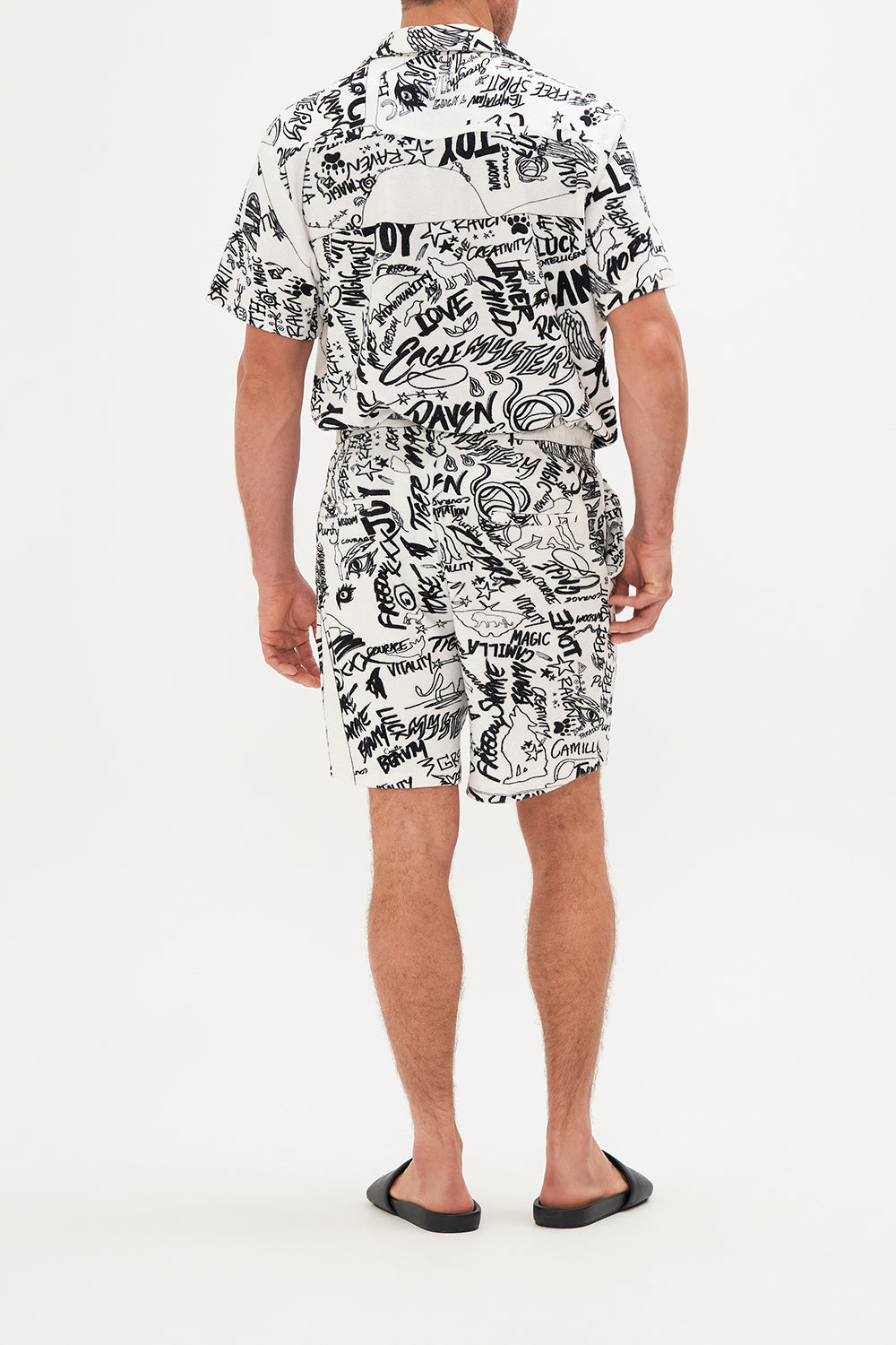 TERRY TOWELLING ELASTICATED WALK SHORT CREATURE FEATURE