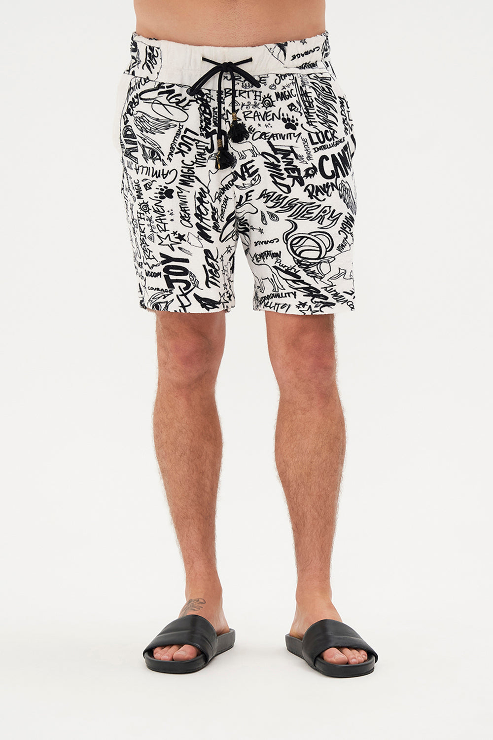 TERRY TOWELLING ELASTICATED WALK SHORT CREATURE FEATURE