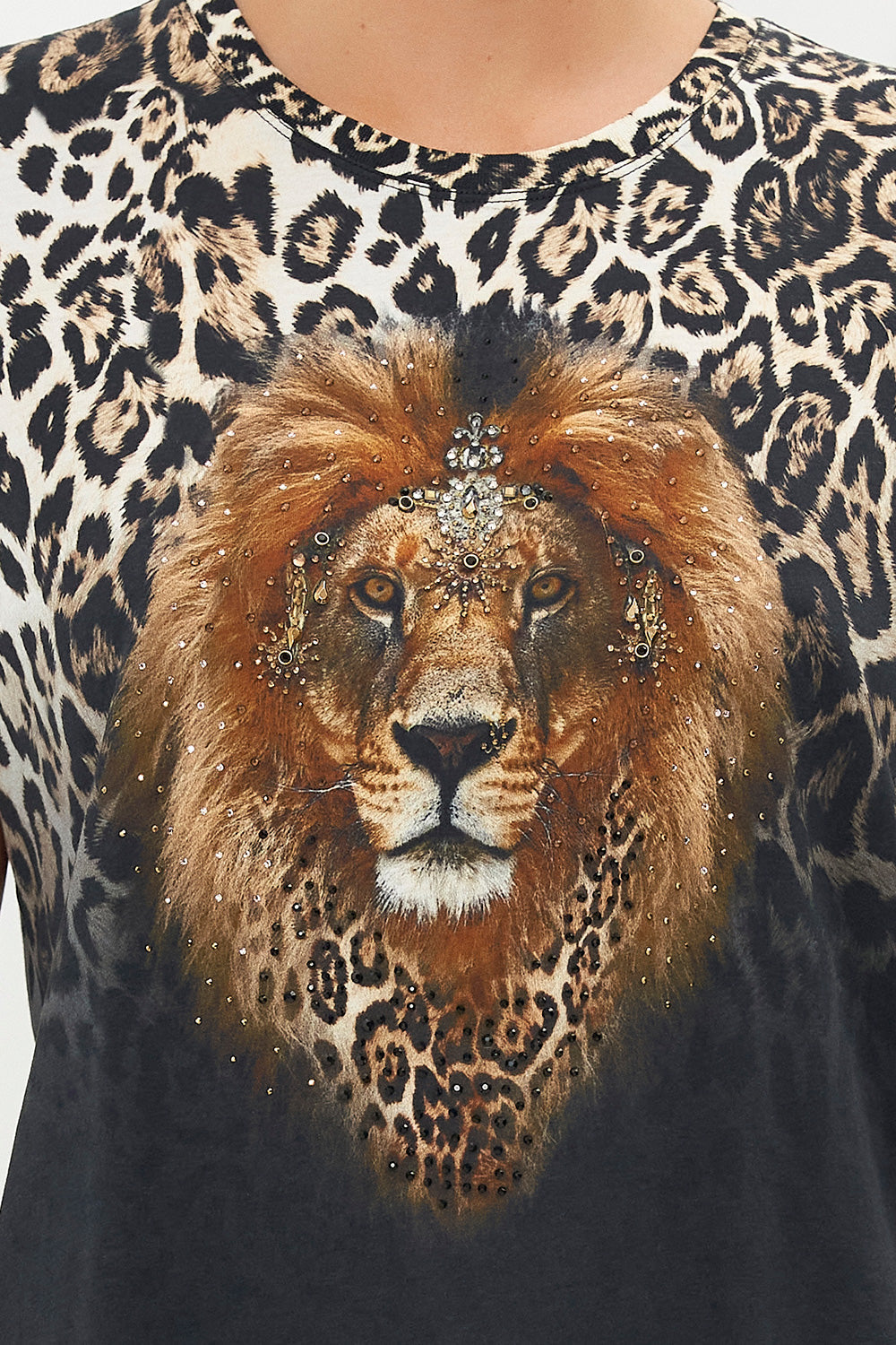 SLIM FIT ROUND NECK T-SHIRT COOL FOR CATS