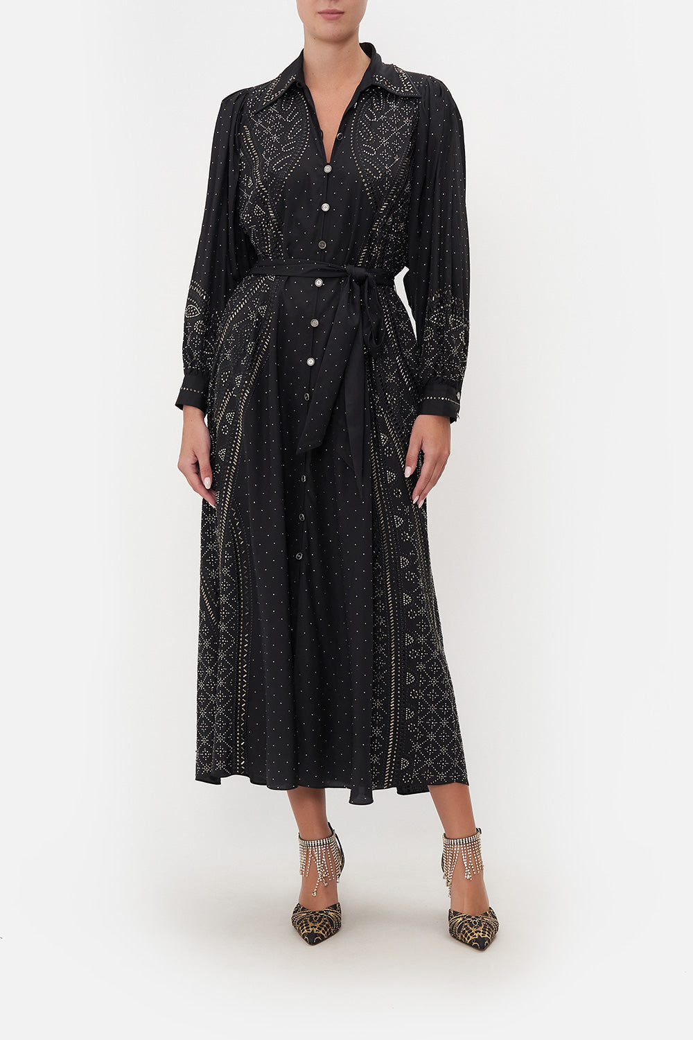 CURVED COLLAR SHIRT DRESS LUXE ESPIRITU