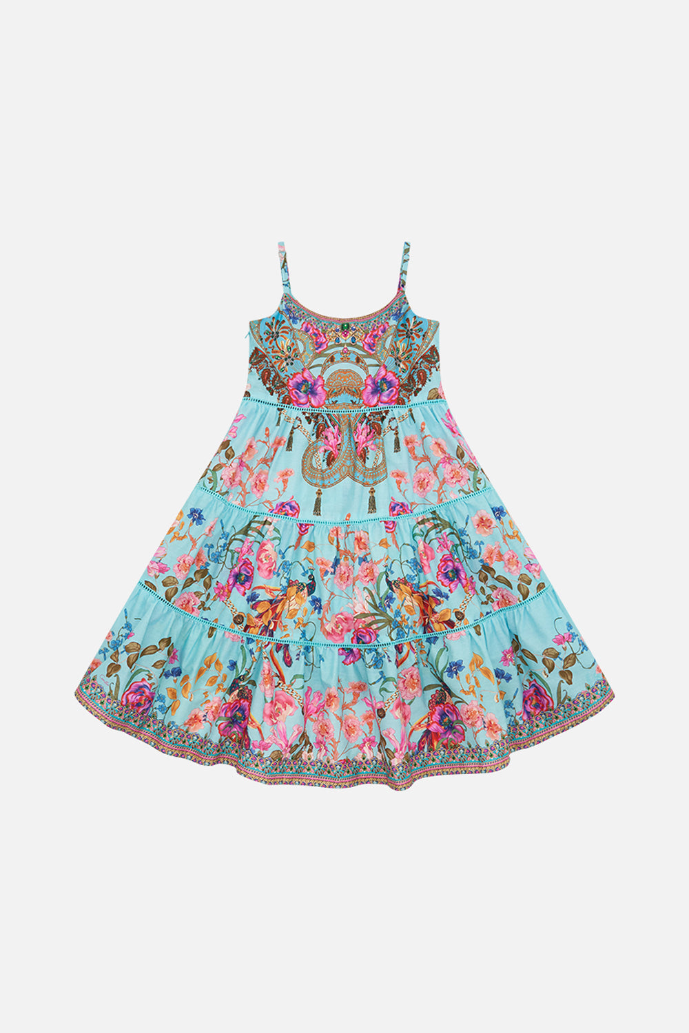 KIDS HIGH LOW HEM DRESS 4-10 NATURES KALEIDOSCOPE