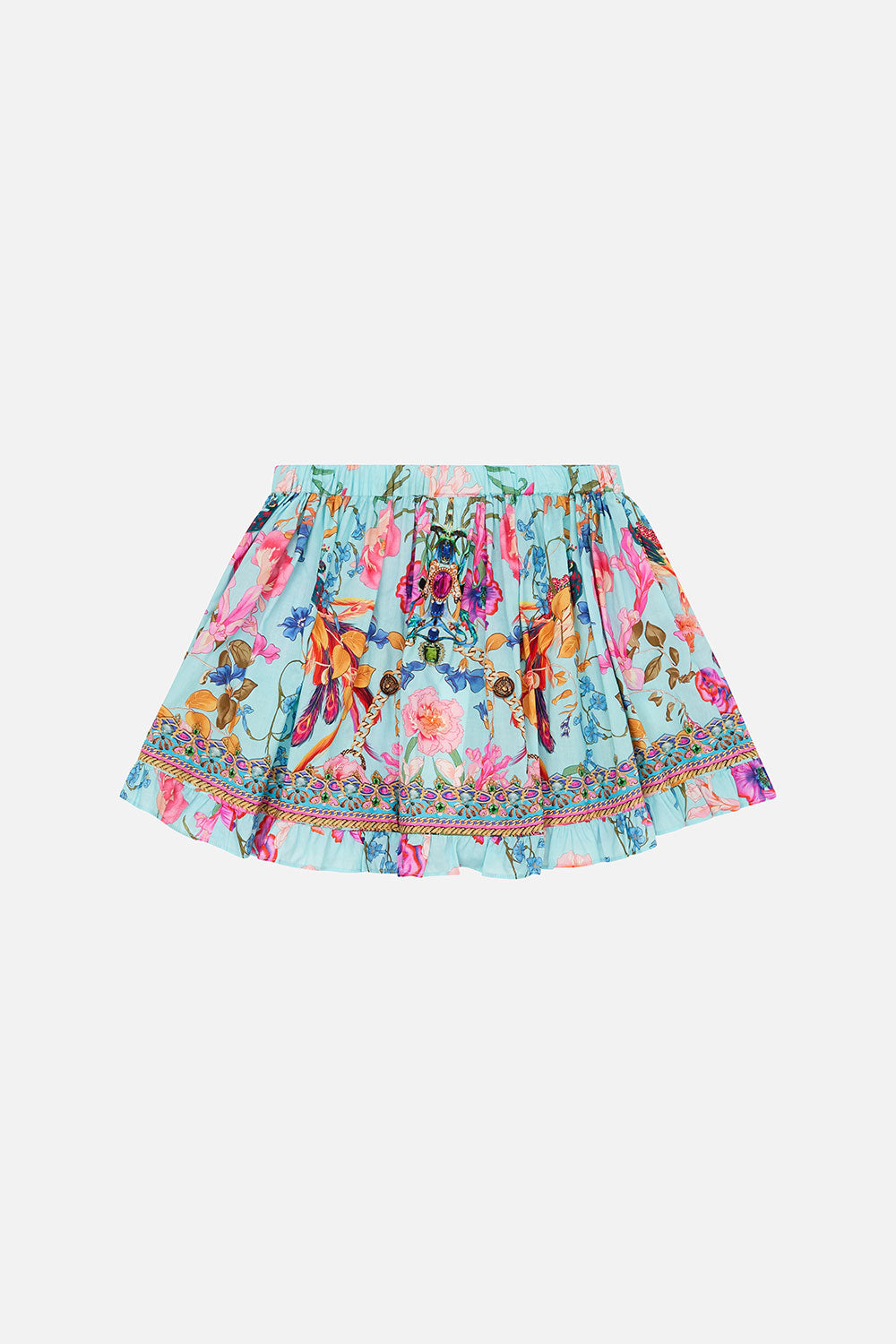 KIDS FRILL MINI SKIRT 4-10 NATURES KALEIDOSCOPE
