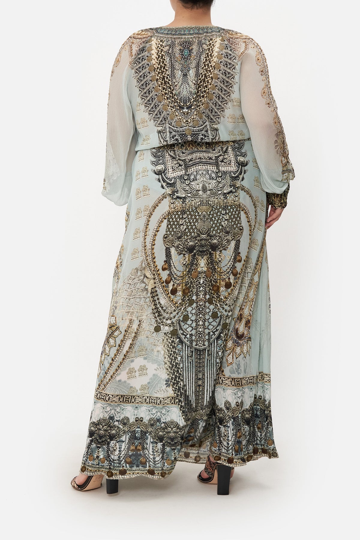 DRESS WITH SHIRRED WAIST AND CUFF FREE ESPIRITU