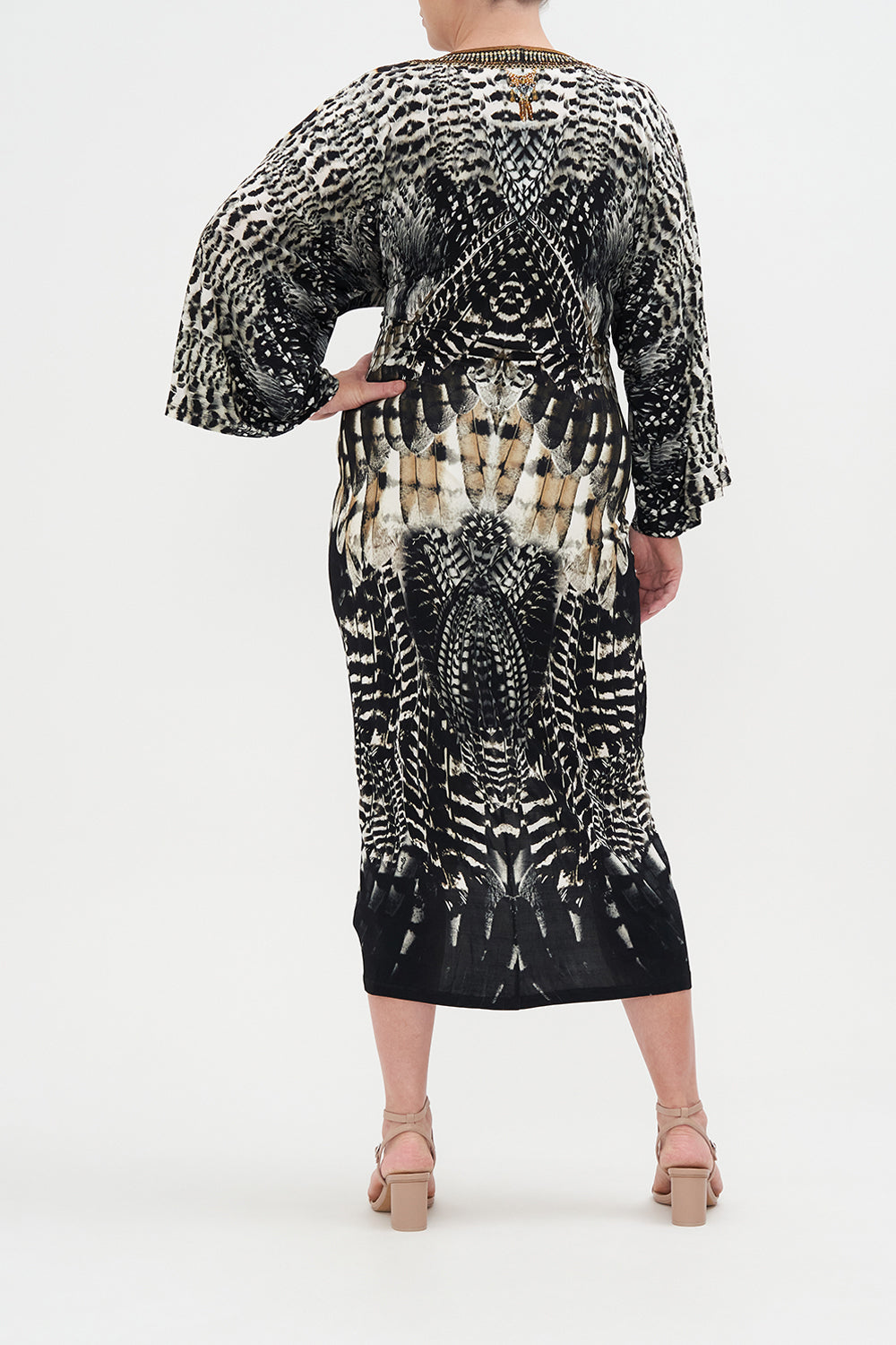 LONG SPLIT FRONT TWIST DRESS NIGHT OWL