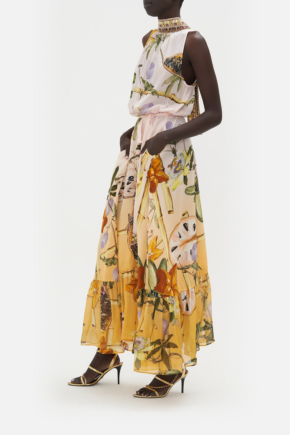 NECKTIE DRESS WITH ELASTICATED WAIST ORIGINAL SIN