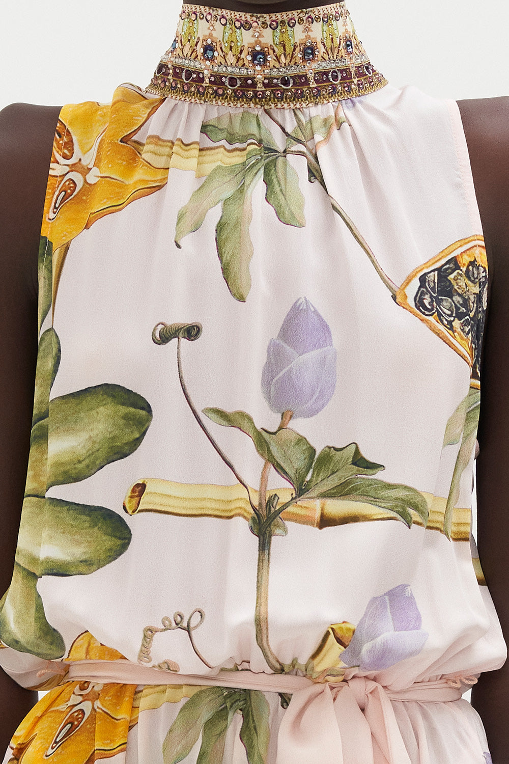 NECKTIE DRESS WITH ELASTICATED WAIST ORIGINAL SIN