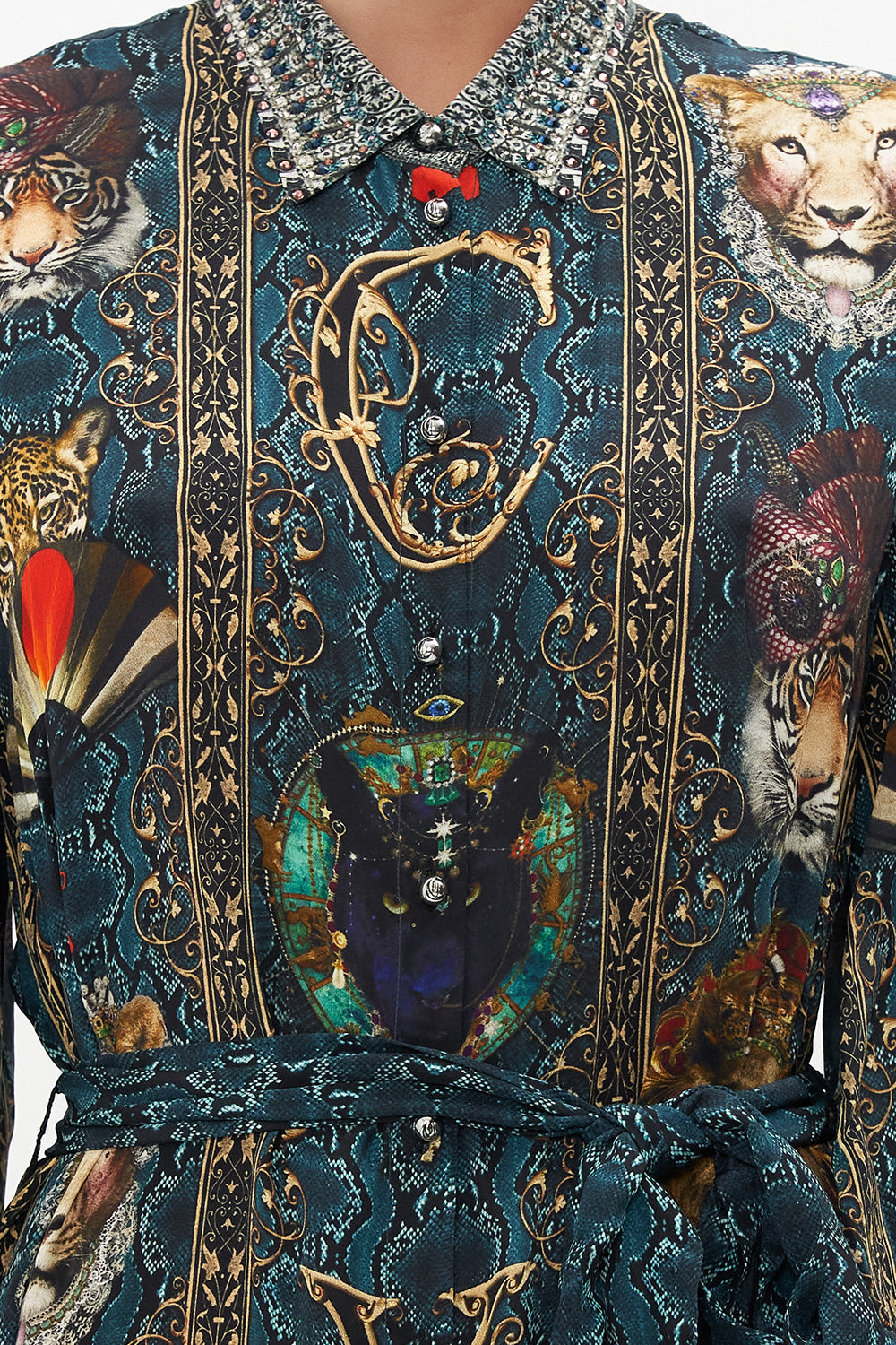 HIGH LOW MIDI SHIRT DRESS HEADS WILL ROLL