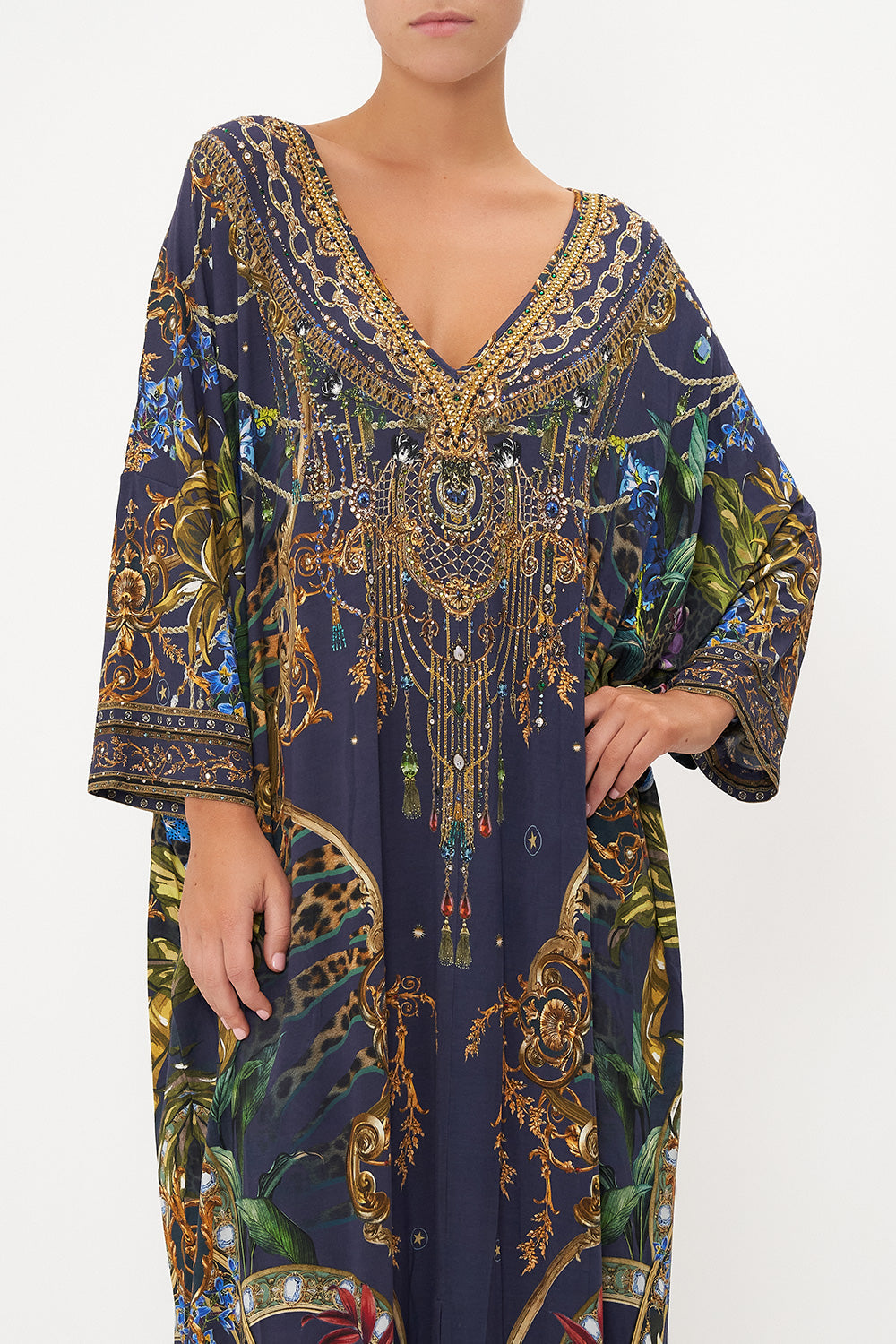 V NECK BATWING KAFTAN TIGER TALES