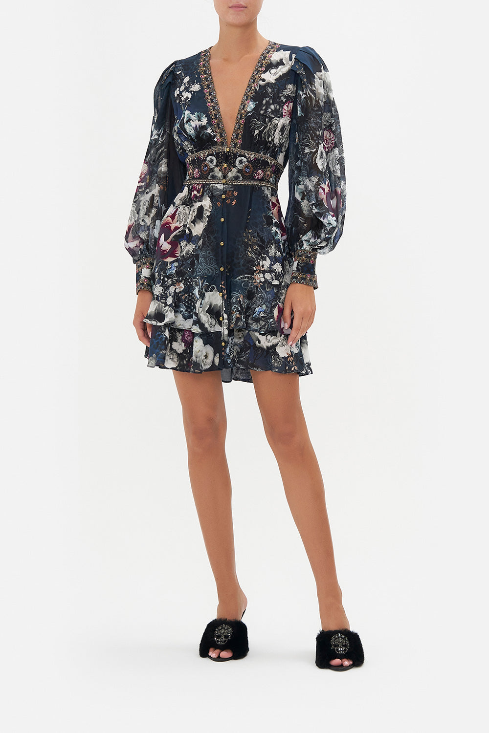 BUTTON FRONT FRILL DRESS NOT A WALLFLOWER