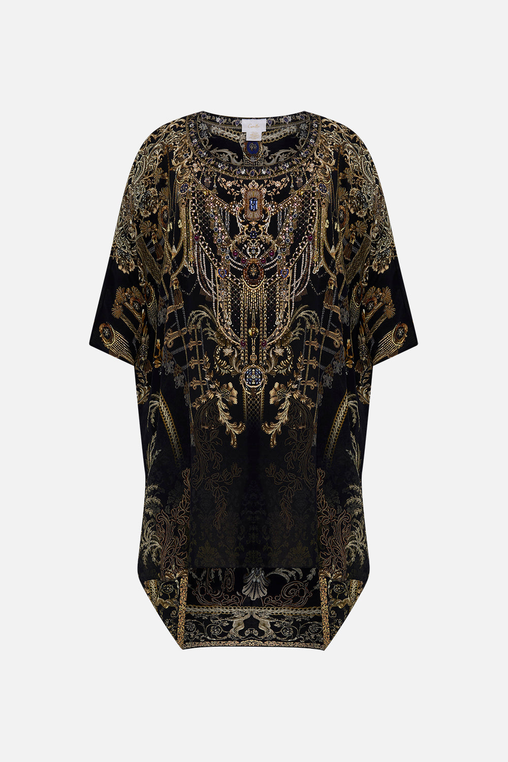 CAMILLA plus size tuna dress in The Night Is Noir print