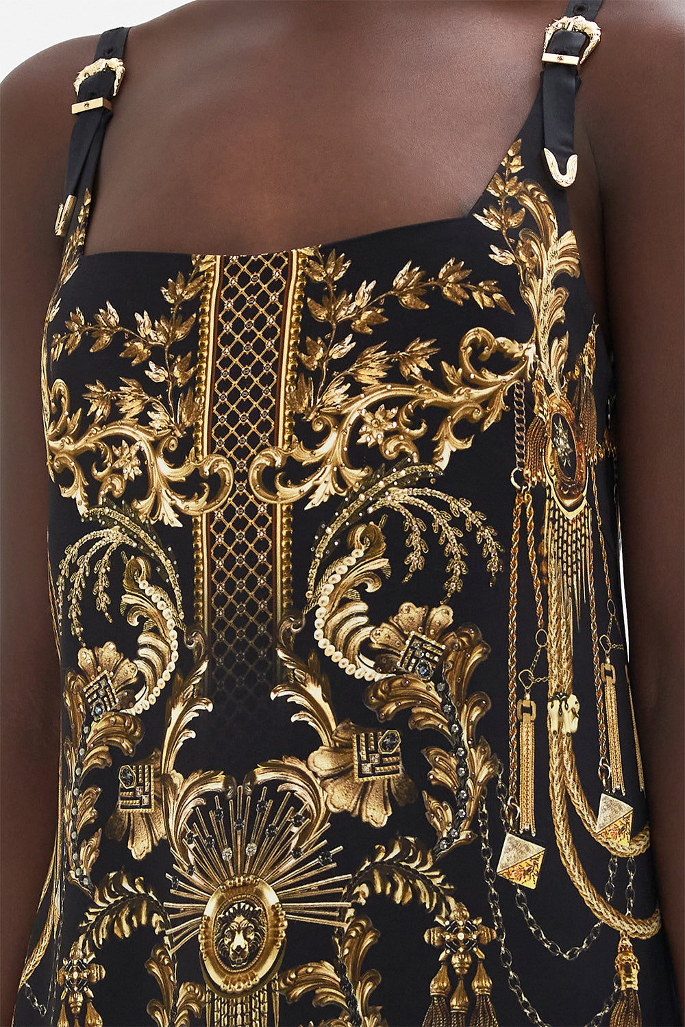 SQUARE NECK SHIFT DRESS THE NIGHT IS NOIR