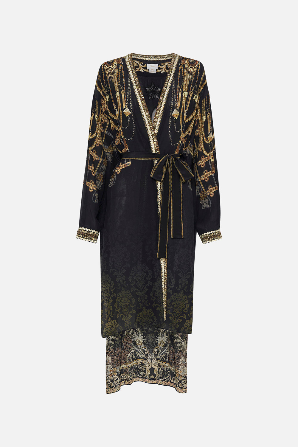 HIGH LOW LAYER WITH TIE THE NIGHT IS NOIR