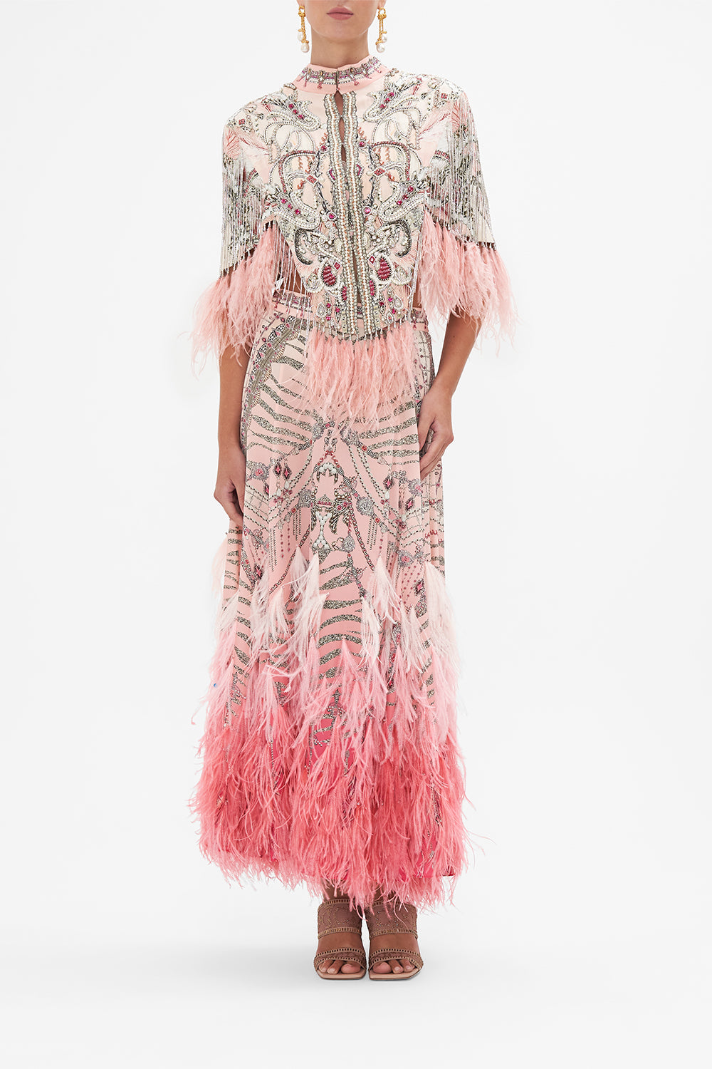 Beaded Gilet Starship Sistas print by CAMILLA