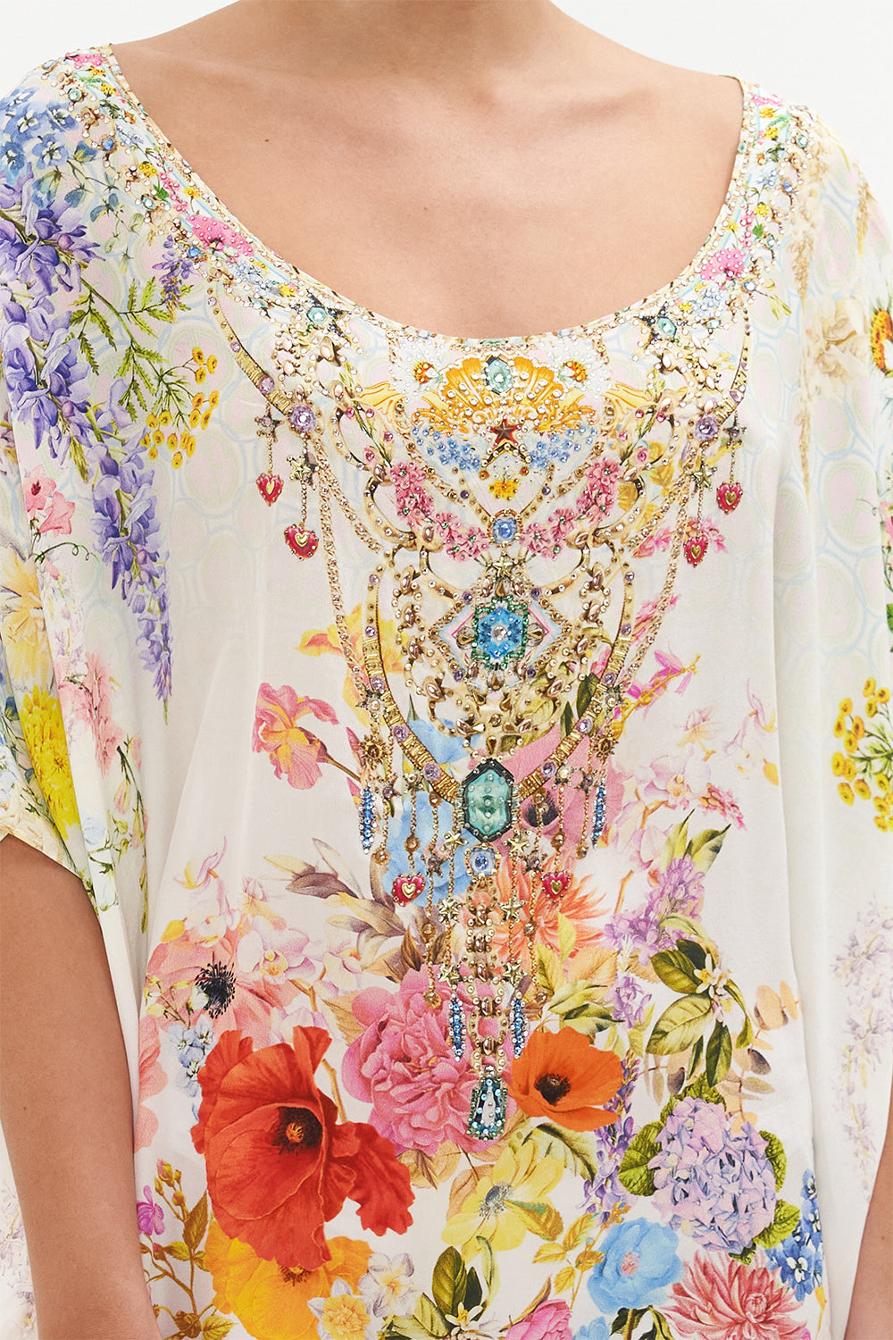 SHORT ROUND NECK KAFTAN SUNLIGHT SYMPHONY