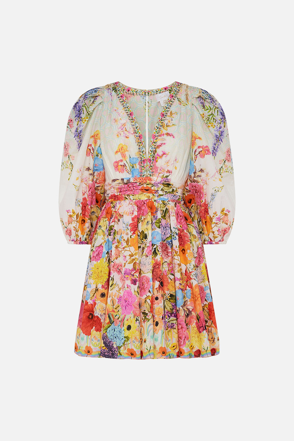BLOUSON FLARED DRESS SUNLIGHT SYMPHONY