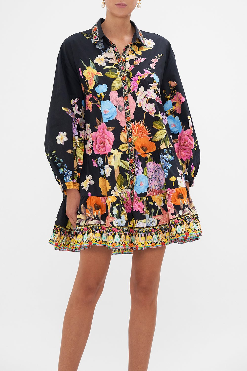 TIERED SHIRT DRESS DIVINE DIVINITY