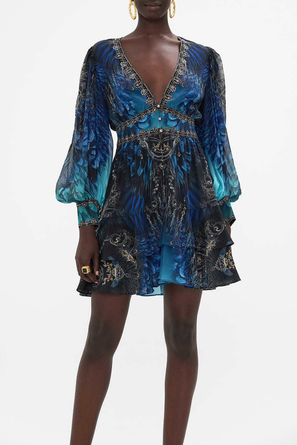 BUTTON FRONT FRILL DRESS GROUND CONTROL