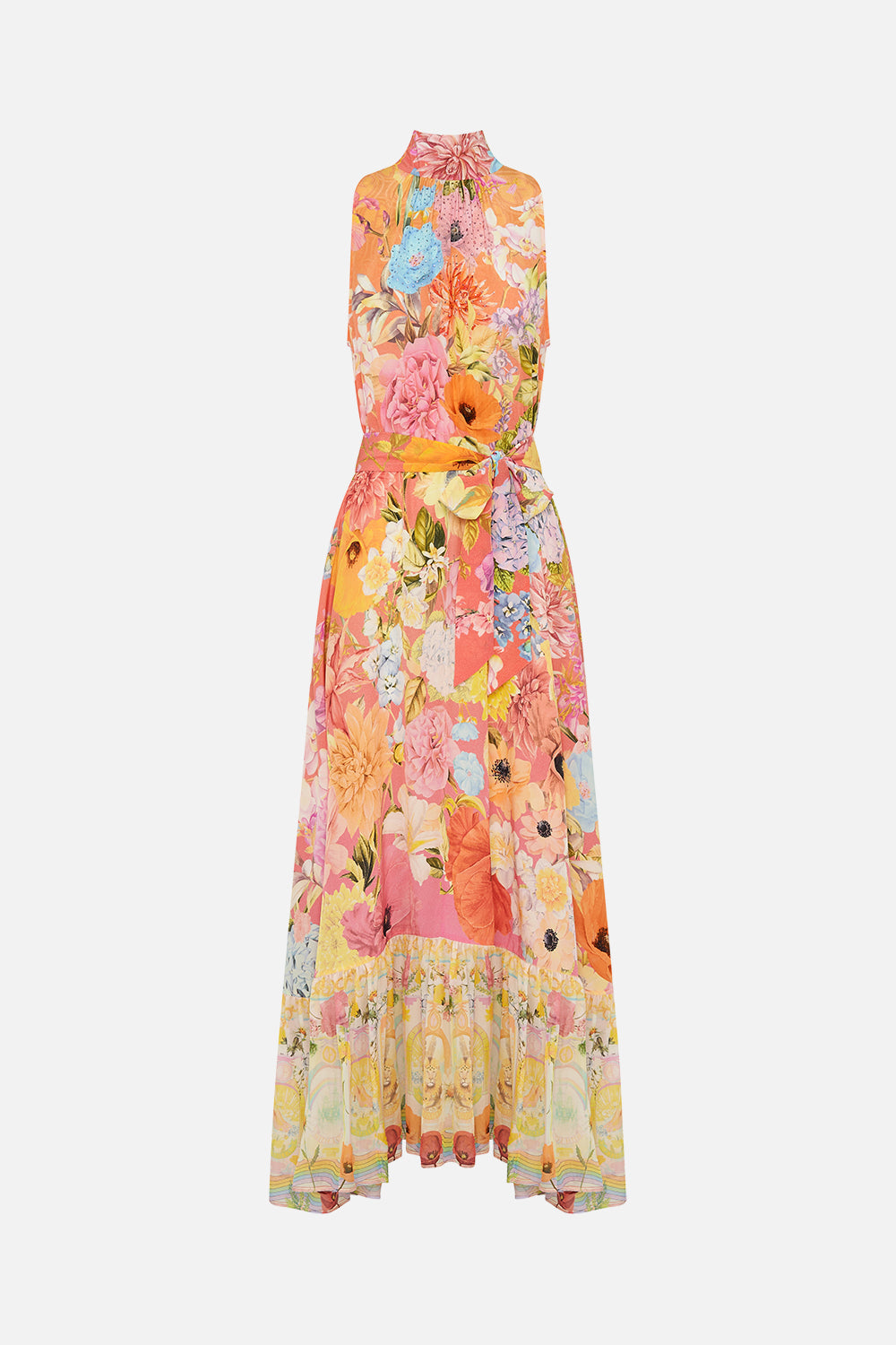 NECKTIE DRESS WITH ELASTICATED WAIST SOLAR FLARE