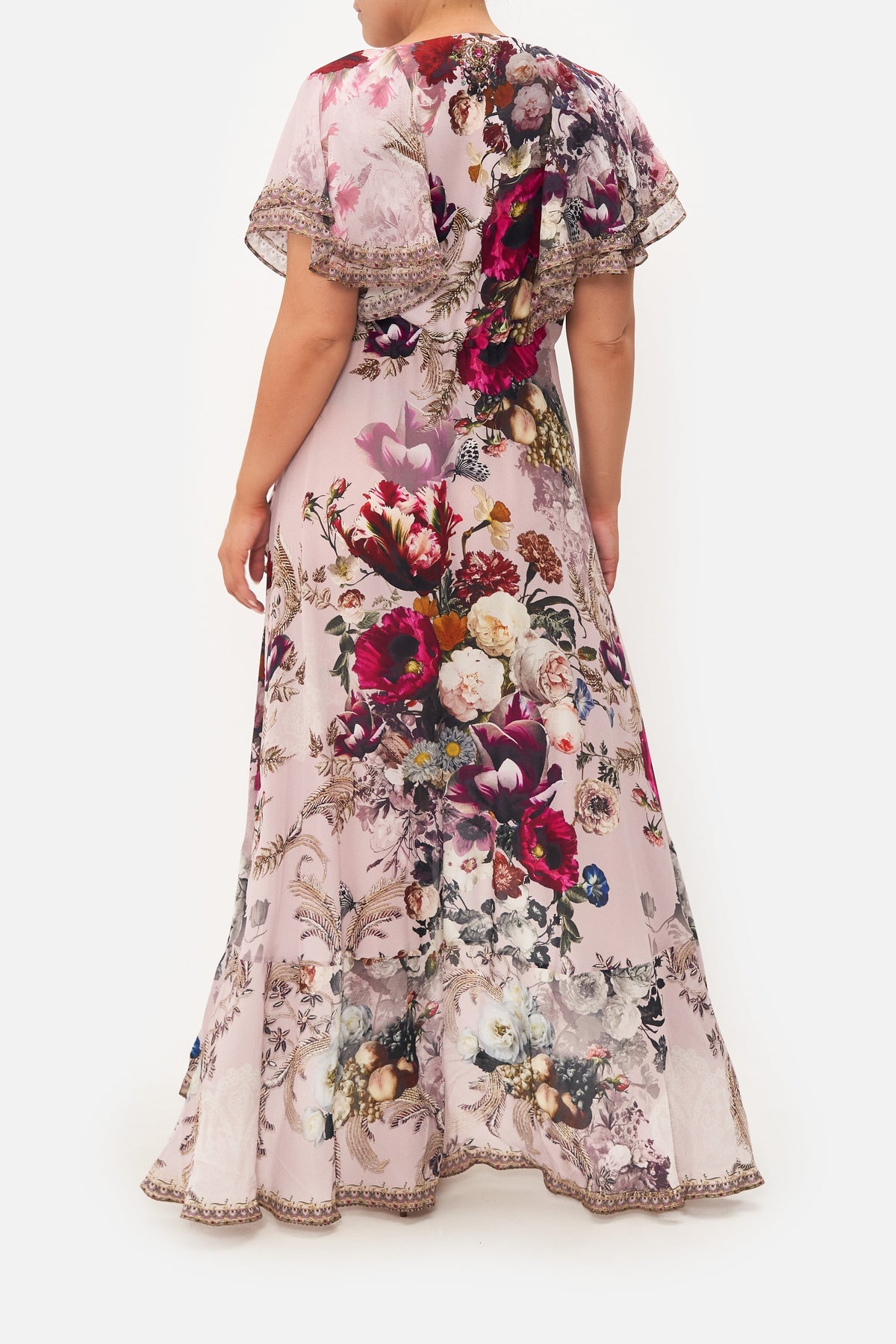 FRILL SLEEVE LONG DRESS GYPSY ROSE