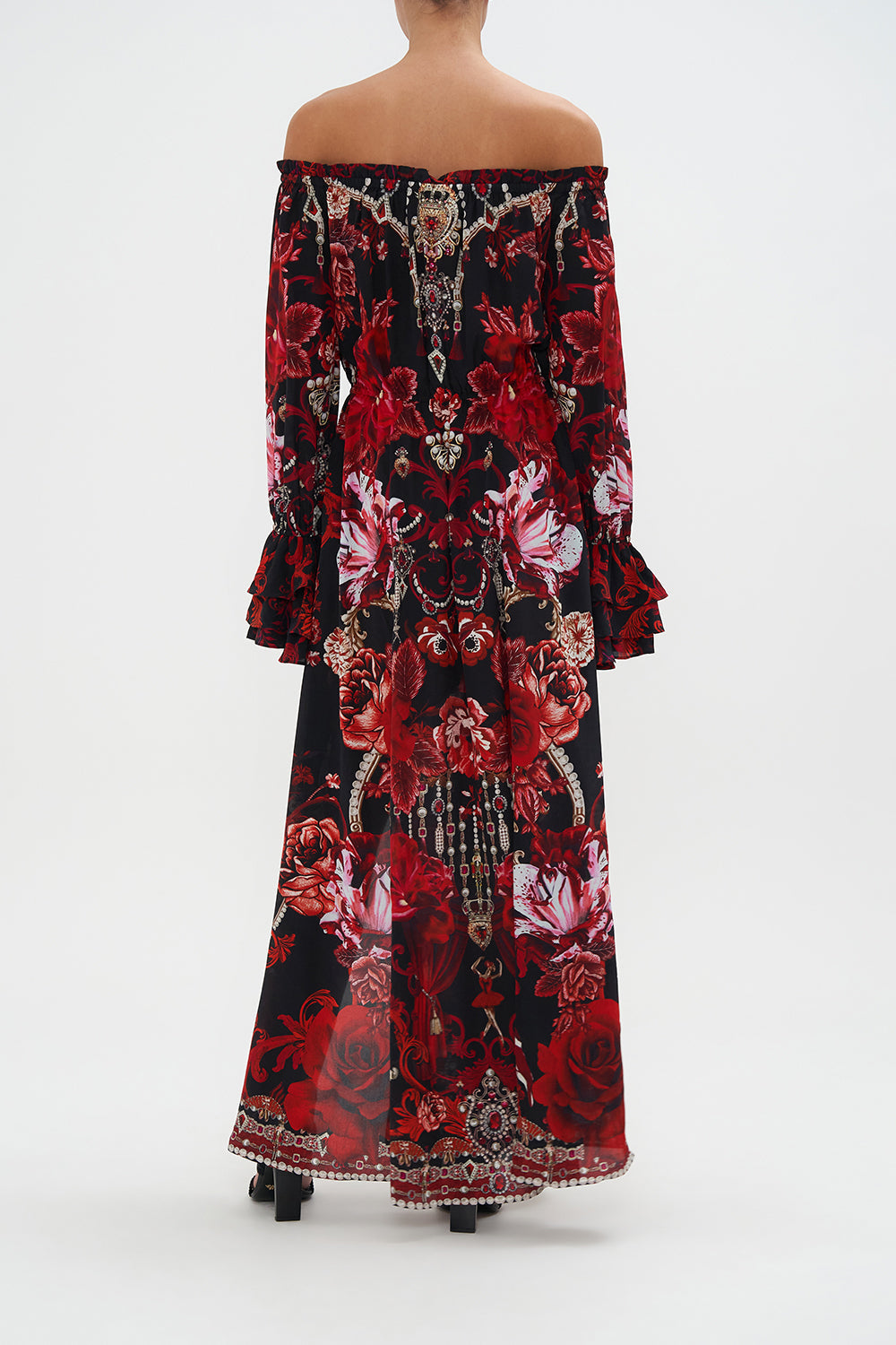 DROP SHOULDER SPLIT DRESS SISTERHOOD OF THE ROSE